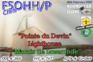Carte d'activation radio de la "Pointe du Devin"