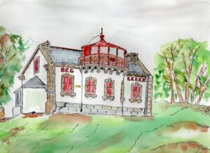 Beg Leger lighthouse Aquarelle