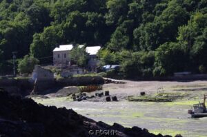 Vue du barrage et moulin  à marées