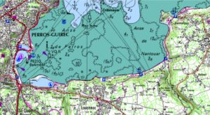 Anse de Perros-Guirec carte Geoportail