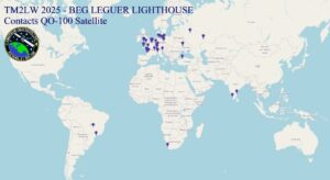 Carte des contacts sur QO-100